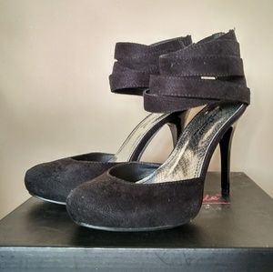 Black platform heels